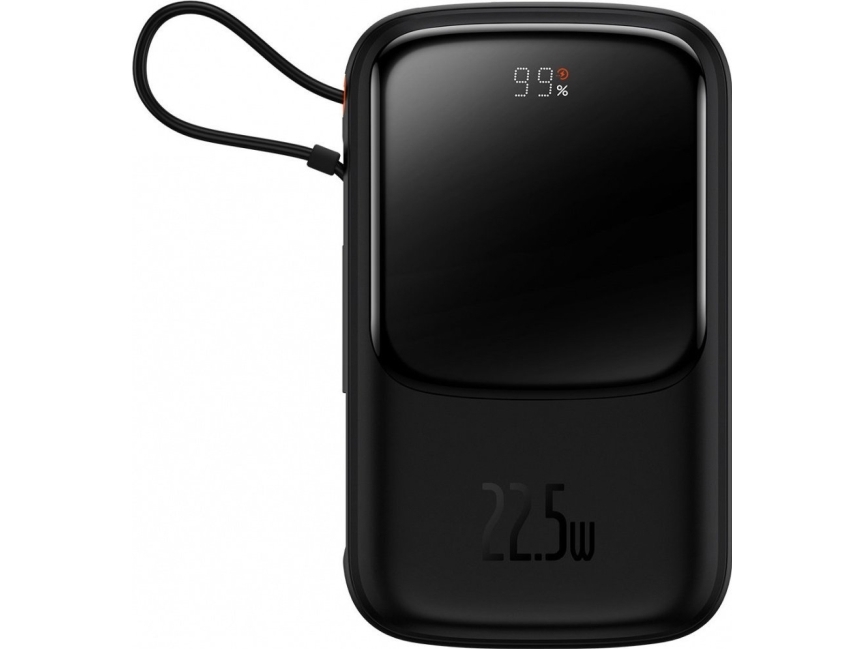 Baseus Qpow Powerbank Med Digitalt Display 10000Mah 22,5W Qc/Pd/Scp/Fcp - Sort