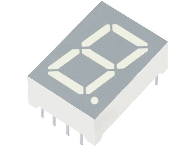 Kingbright 7-segmentsvisning Rød 13.2 mm 1.85 V Ciffertal: 1 SC52-11SURKWA