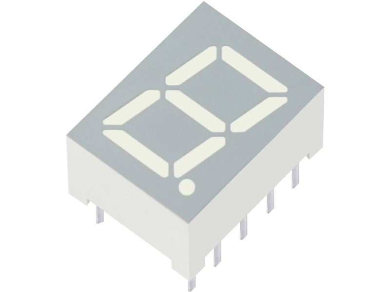 Kingbright 7-Segmentsvisning Gul 9.9 Mm 1.95 V Ciffertal: 1