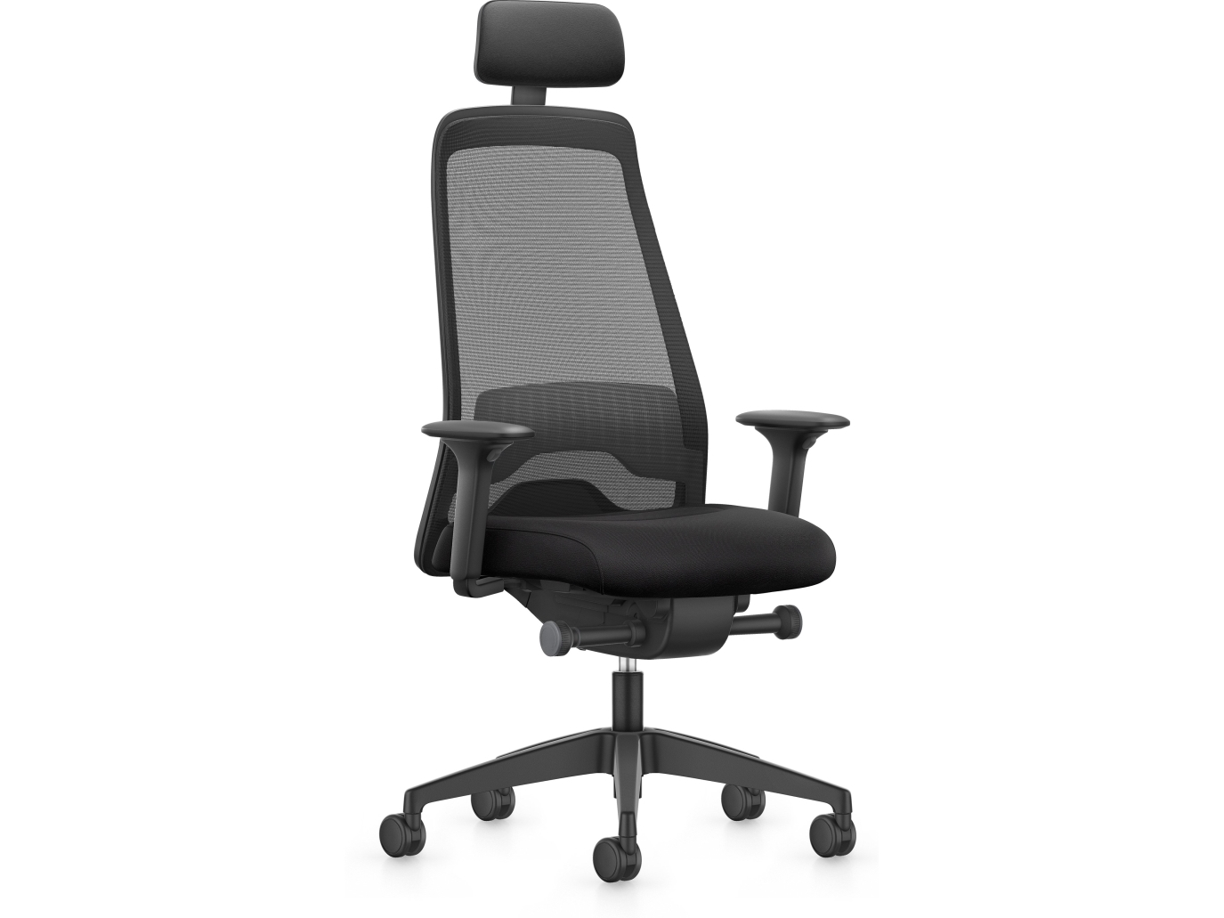 Interstuhl EVERYis1 office chair with headrest, mesh backrest, black | Möbler - Stolar & Stolmattor - Kontorsstolar | GameStuff