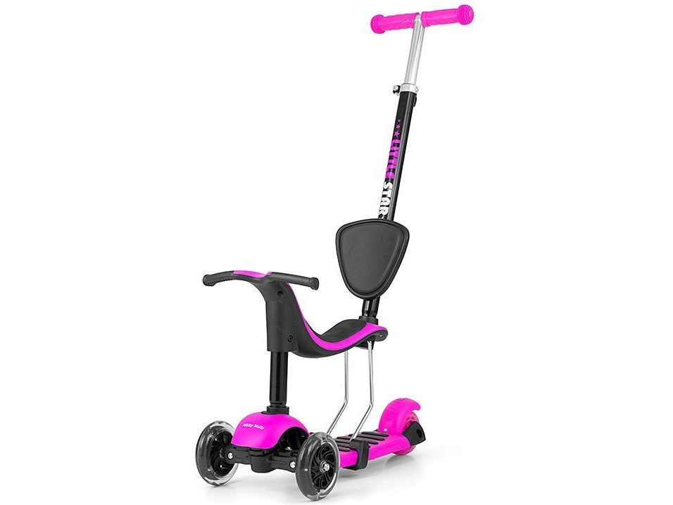 Milly Mally Little Star 3-i-1 step scooter, rosa | Utomhusleksaker - Gå / Löpande fordon - Gå fordon | GameStuff