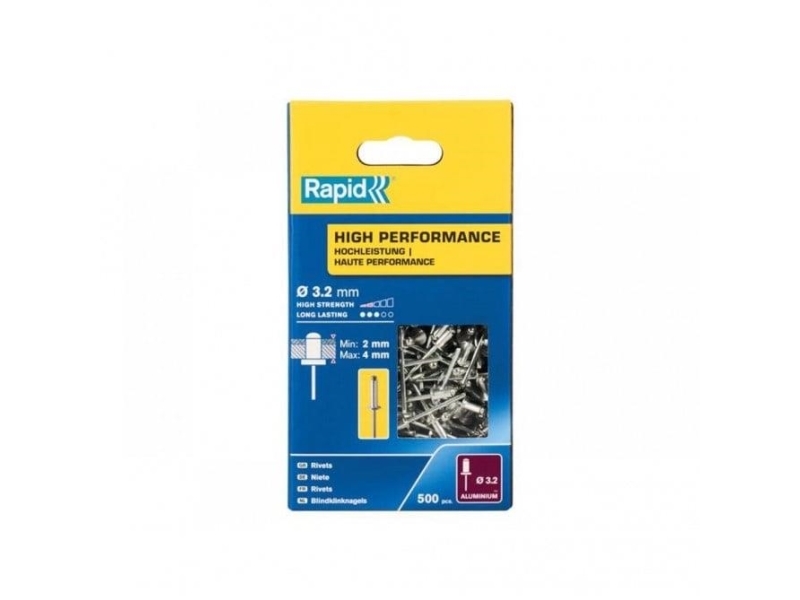 Verstärkte Nieten O3.2 8Mm Alu 500 Stück Box