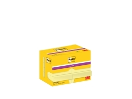 Post-It Super Haftnotizen, Kanariengelb, Gelb, 47,6 X 47,6 Mm, 12Er-Pack