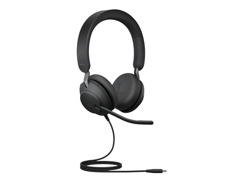 Jabra Evolve2 40 Se Uc Stereo - Headset - På Øret - Kablet - Usb-C - Støjisolerende - Optimeret Til Uc