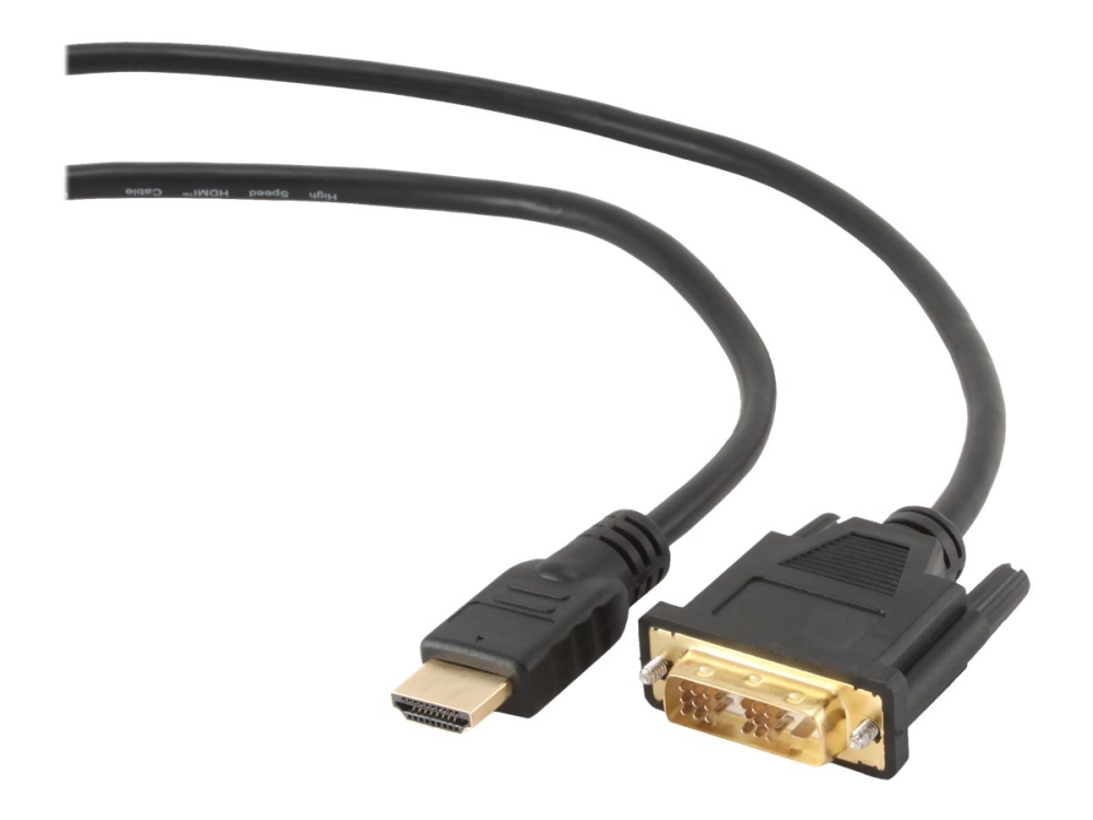 Gembird 5M, Hdmi/Dvi, M/M, 5 M, Hdmi, Dvi-D, Gold, Schwarz, Männlich/Männlich