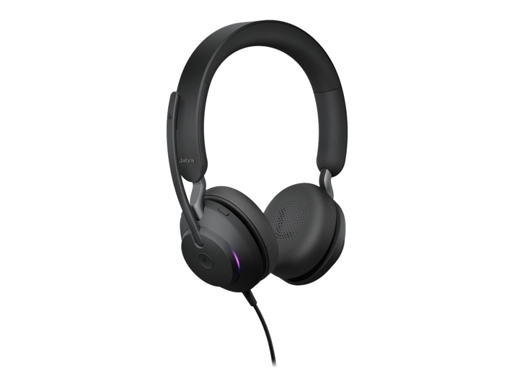 Jabra Evolve2 40 Ms Stereo - Headset - På Øret - Kablet - Usb-C - Støjisolerende - Certified For Microsoft Teams