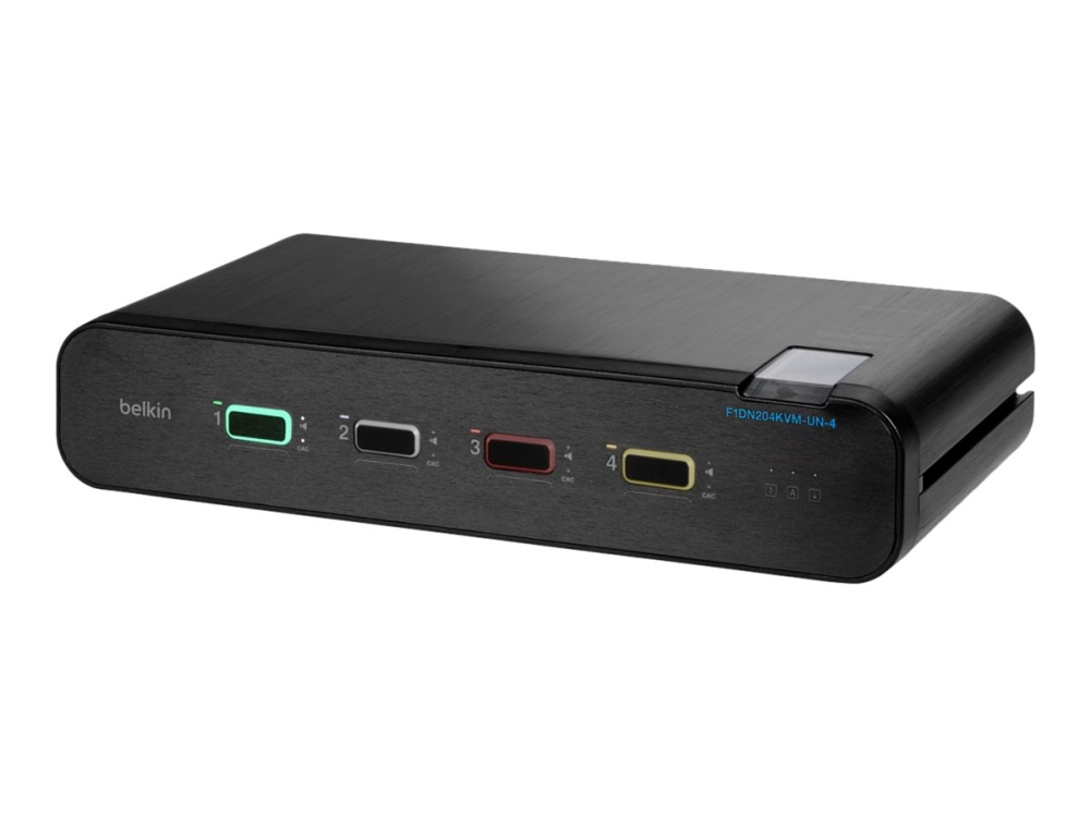 Belkin Universal Secure Dual-Head - 2Nd Generation - Kvm / Audio-Switch - 4 X Kvm / Audio - 1 Lokalbruger - Desktop - Taa-Kompatibel