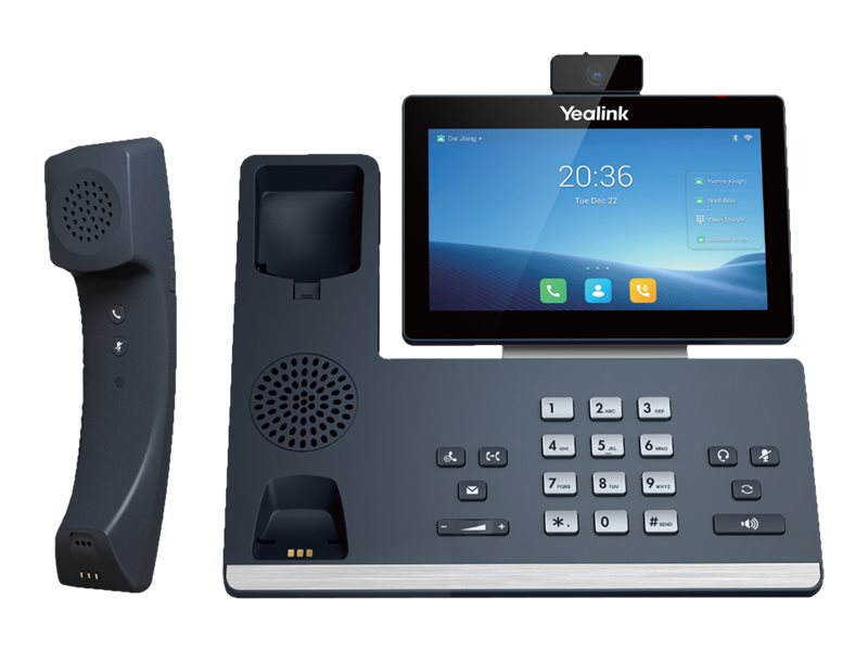 Yealink SIP-T58W Pro with camera - VoIP-telefon - med Bluetooth interface med nummerpresentation - 10-parter samtalsförmåg - SIP, SIP v2, SRTP, RTCP-XR, VQ-RTCPXR - klassiskt grå - med Yealink CAM50 kamera