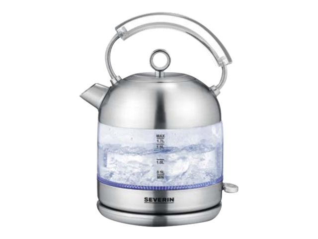 SEVERIN Elkedel WK 3459 - kettle - brushed stainless steel/glass - Børstet rustfrit stål/glas - 2400 W