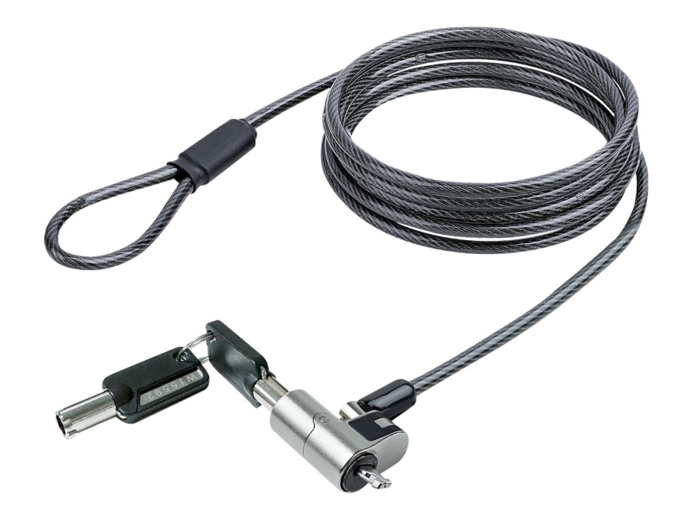 Startech Nano Laptop Cable Lock, 6Ft (2M), Anti-Theft Keyed Lock, Security Cable Locks Nano Slot Computers, For Hp Elitebook/Lenovo Thinkpad X1/2-1 L
