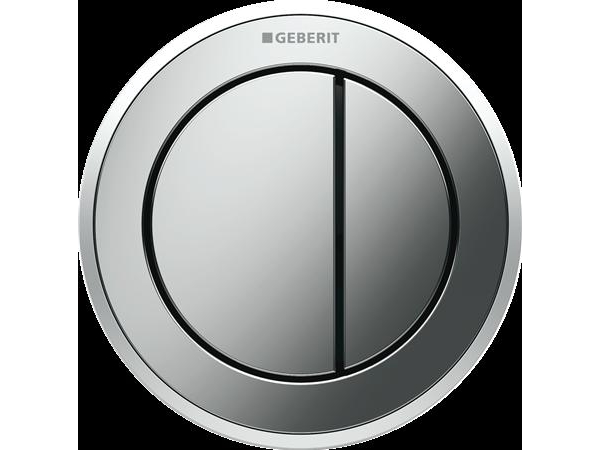 Geberit Betj. Omega10 2Skyl - Fjernudløsning Pneumatisk - Blank,Mat,Blankforkromet