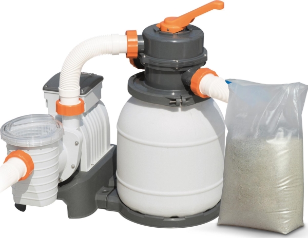 Hiekkapumppu 5678 l/h + hiekka 25 kg Bestway 58497