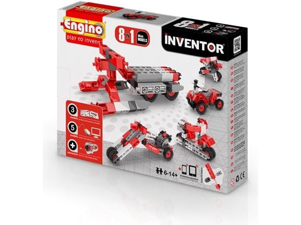 Engino-Inventor Cotton Brown Construction Kit 8 In 1 Motorrã ¤ The