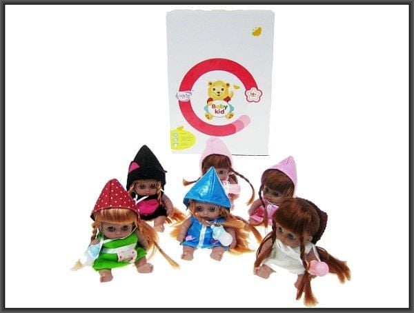 Hipo Mini Dolls med lyd 13 cm i hætter (12085)