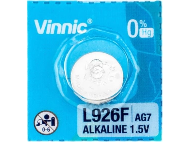 Alkalisk Spezialbatteri Vinnic G7 / Ag7 / Lr57 / Lr927 Blister Med 10 Stk.