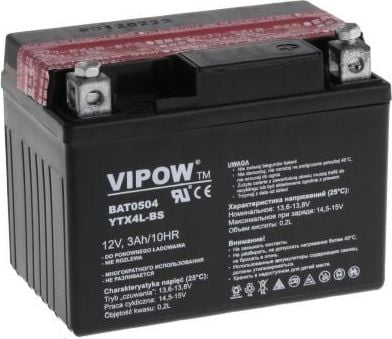 Vipow Motorrad-Batterie Vipow Typ Mc 12 V 3 Ah