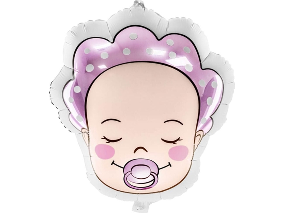 Folieballong baby girl ansikte | Skola & Hobby - Festdekorera - Ballonger | GameStuff