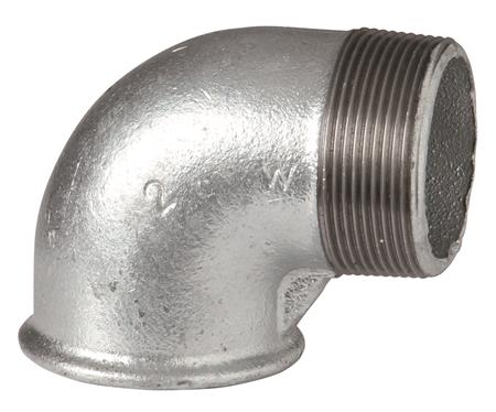 Vinkel sort 1 1/4 90 grader muffe / nippel