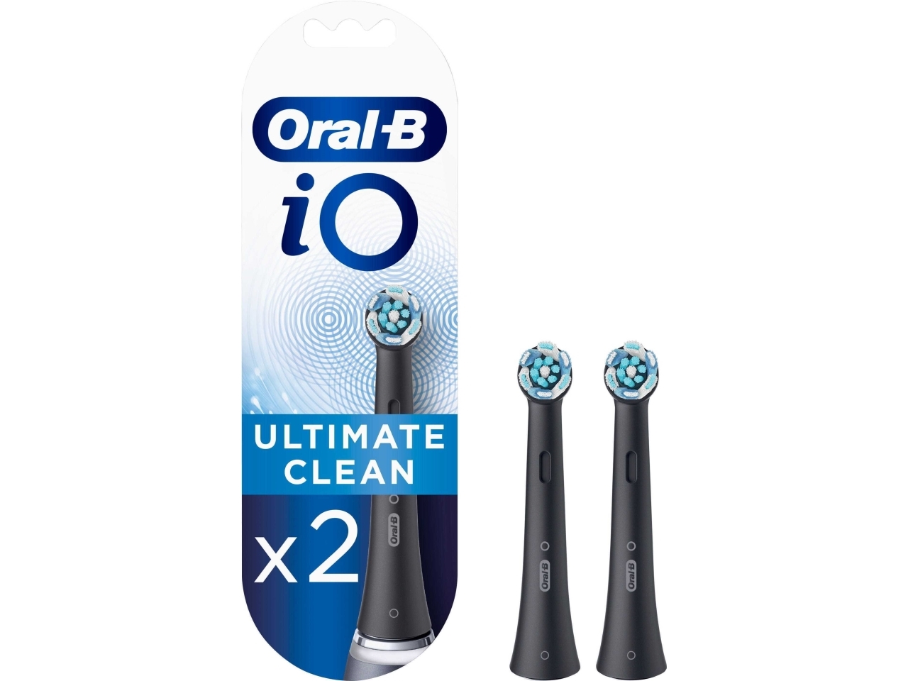 Oral-B iO Ultimate Clean 80335625 toothbrush head 2 pc(s) Black | Hälsa - Tandvård - Tandborsthuvuden | GameStuff