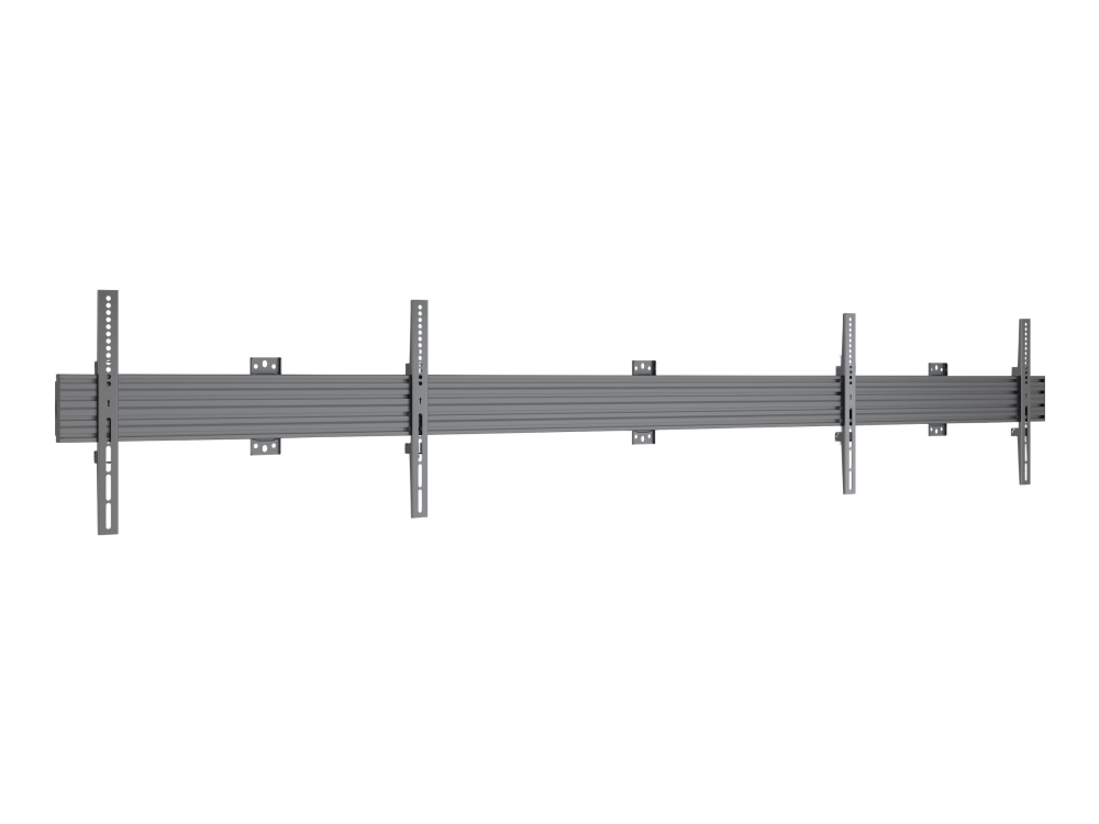 Multibrackets M Pro Mbw2uhd - Monteringssæt (4 X Fikserede Arme, Skinne, 8 Skinneforlængerbarrer, 2 Skinneendedækker, 3 Mindre Vægplader) - Fikseret