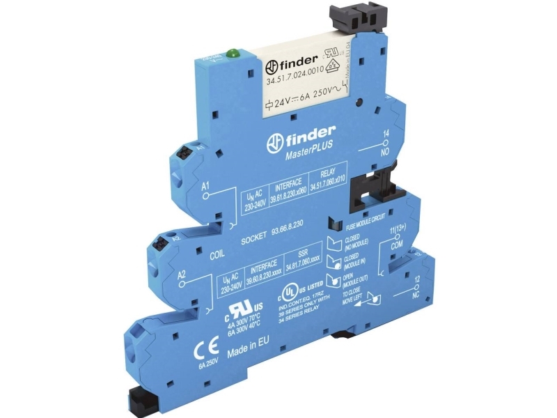 Finder Koppelrelais 39.61, Push-In-Klemmen 1 St. 39.61.0.240.0060 (39.61.0.240.0060) | EL Artiklar - Andra EL - Starka kraftartiklar | GameStuff