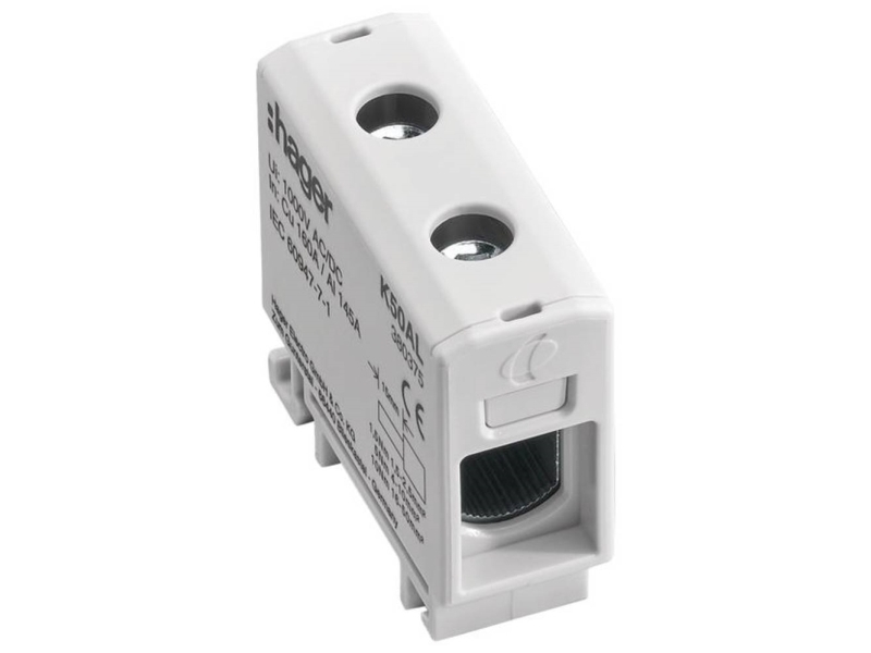 Hager K50AL Liitäntäliitin Pistokeliitäntä Harmaa 1 kpl