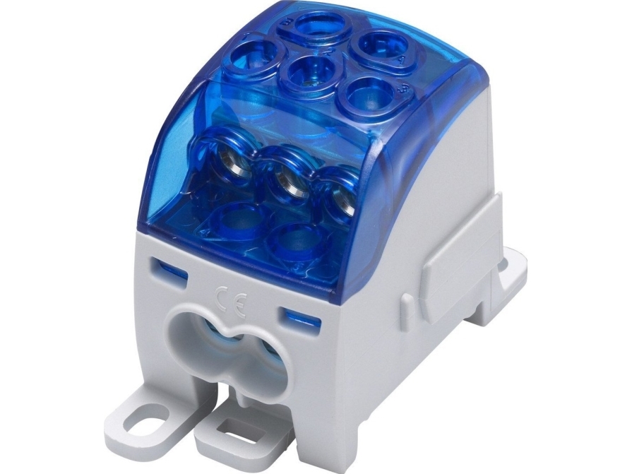 Verteilerblock Al/Cu Sub 210 (82050) Simblock Blau 81654003