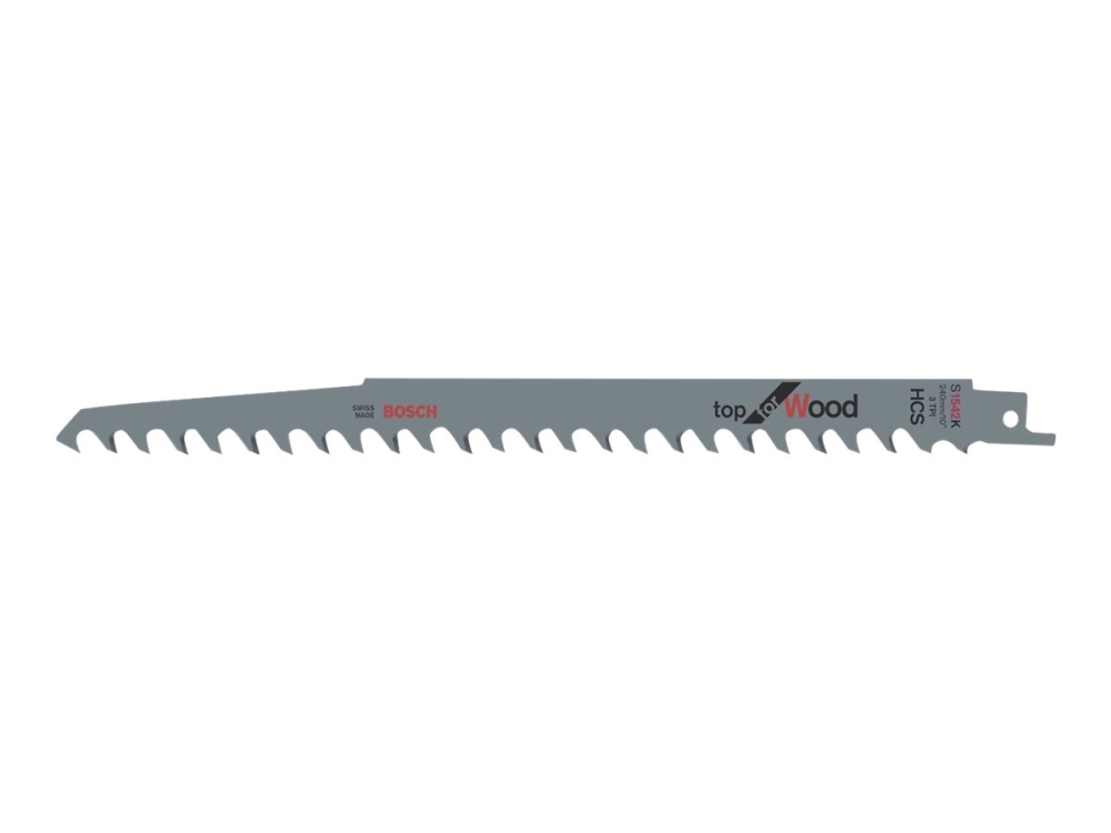 Bosch Top for Wood S 1542 K - Sagblad - for tre, ikke-slipende trematerialer - 5 deler - lengde: 240 mm - bredde: 19 mm