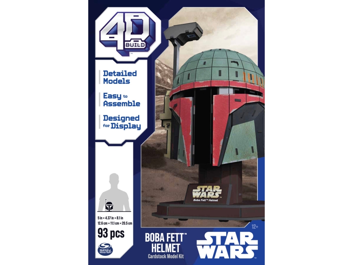 Spin Master 4D Puzzles 6068741 Boba Fett Hjelm 4D Puslespil - 8+år - 93 Brikker