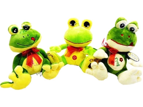 Sun-Day Frog 25Cm 3 Designs Med Stemme 142313 (Z2355)