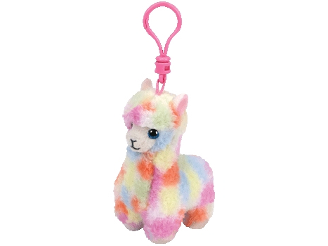 Ty Beanie Boos Nøglering Farverig Lama Lola 8,5 Cm (Ty36601)