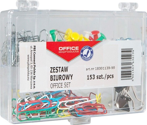 Büroprodukte Plastikkasten (Bleistiftstifte, Büroklammern, Büroklammern) Miks153szt 18301139-99