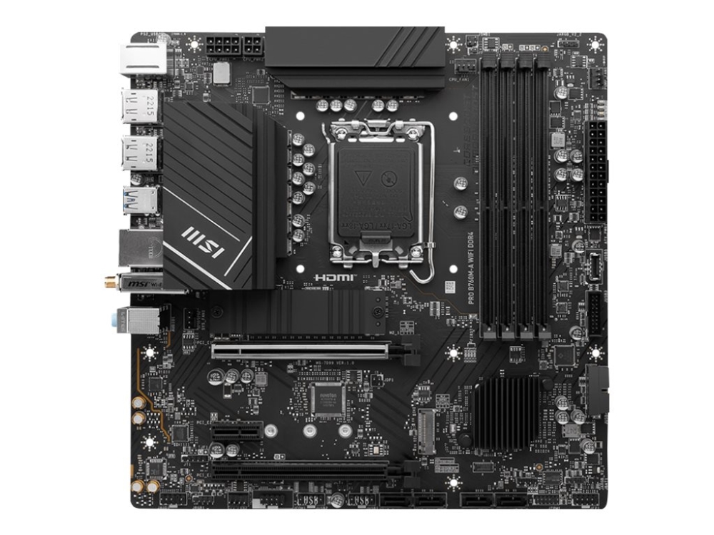 Msi Pro B760m A Wifi Moderkort Micro Atx Lga1700 Uttag B760 Chipuppsattning Usb 3.2 Gen 1 Usb 3.2 Gen 2 Usb C 3.2 Gen 1 2.5 Gigabit Lan