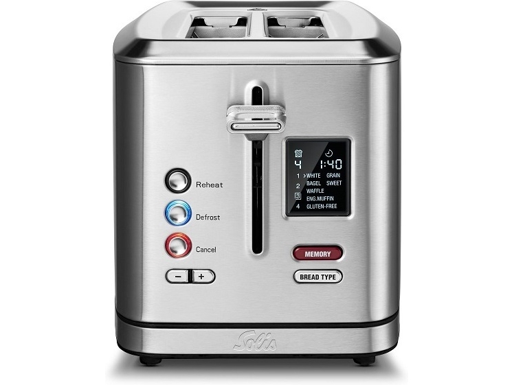 Solis Flex Toaster, 2 skive(r), Rustfrit stål, Rustfrit stål, LCD, 950 W, 180 mm | Köksapparater - Bröd & Rostat bröd - Brödrost | GameStuff