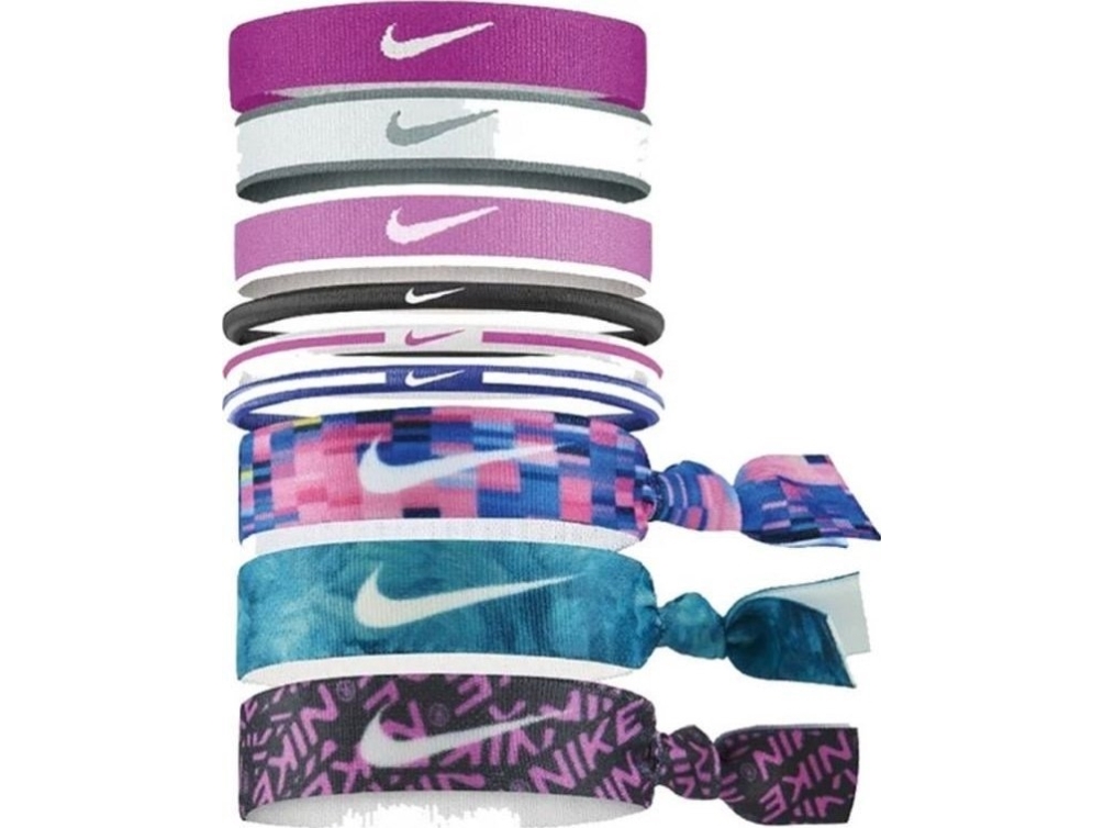 Nike Mixed hiusnauhat 9 kpl 3 leveyttä, ultivärinen