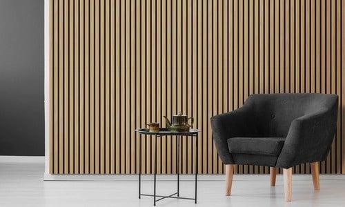 Foge Panel Acoust Sort Lamella Zaragoza Eg - B 30Cm H 280Cm