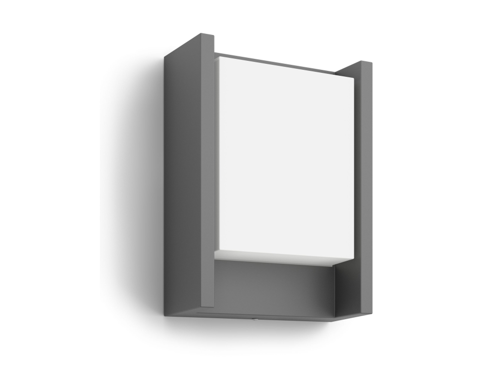 Philips Außenleuchten, Wandbeleuchtung Für Den Außenbereich, Grau, Aluminium, Ip44, Fassade, Ii