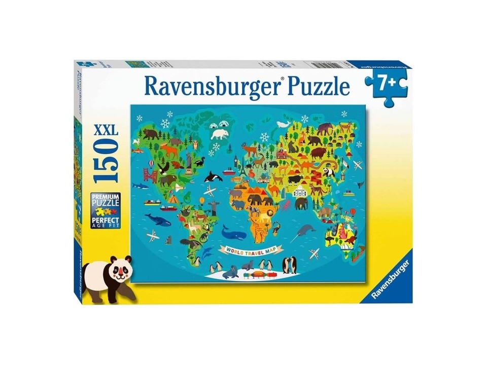 Ravensburger Tierische Weltkarte, 150 Stück(E), Landkarten, 7 Jahr(E)