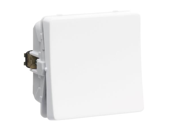 LAURITZ KNUDSEN LK FUGA Afbryder krydsning 1 modul, Hvid- I pose for DIY