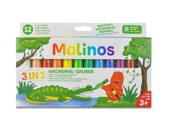 Malinos 301035, 12 Stück(E), Mehrfarben, Rund