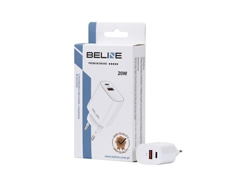 20W Usb-C + Usb-A Netzladegerät Weiß