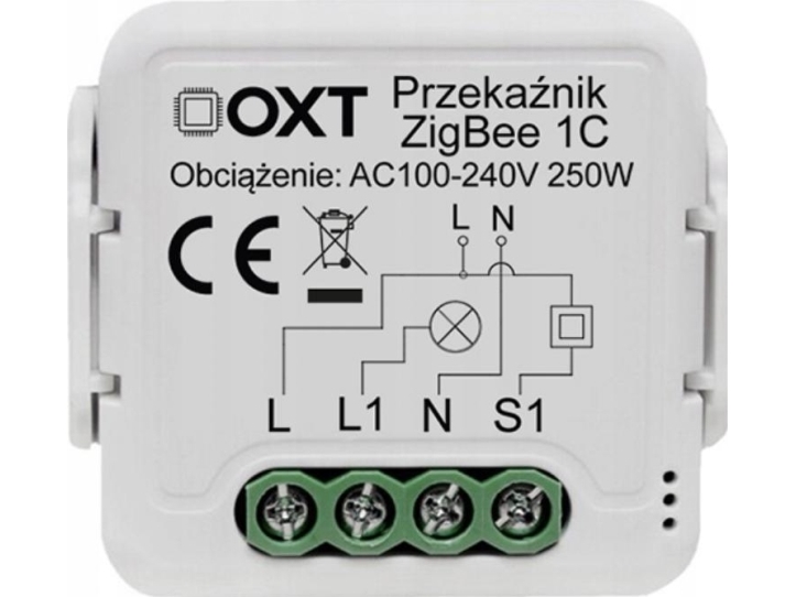 Tuya – vieno kanalo mini relė – ZigBee – Android/iOS programa – OXT T261