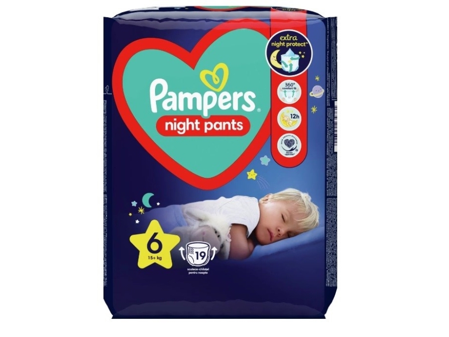 Billede af Pieluszki Pampers Night Pants 6, 15+ Kg, 19 Szt.