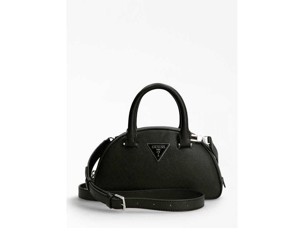 Guess Cordelia Saffiano, Kvinde, Håndtaske, Sort, Lynlås, Sort, Monoton