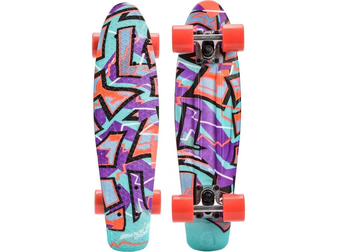 Skateboard Meteor Skateboard Flerfärgad Graffiti lila (22604) | Utomhusleksaker - Gå / Löpande fordon - Skateboard | GameStuff