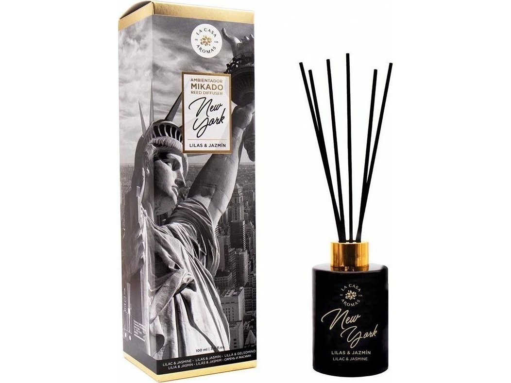 LA CASA DE LOS AROMAS Reed diffuser Mikado Travel fragrance sticks New York 100 ml