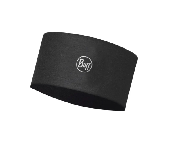 Buff Opaska COOLNET UV WIDE HEADBAND SOLID BLACK, Voksen, Unisex, Hårbøjle, Sort, Atletisk hovedbånd, Alle årstider