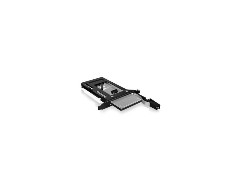 ICY BOX IB-2207StS, 8,89 cm (3.5), Opbevaring drev bakke, Sort, 2.5, SATA, SATA II, SATA III, Aluminium, Metal