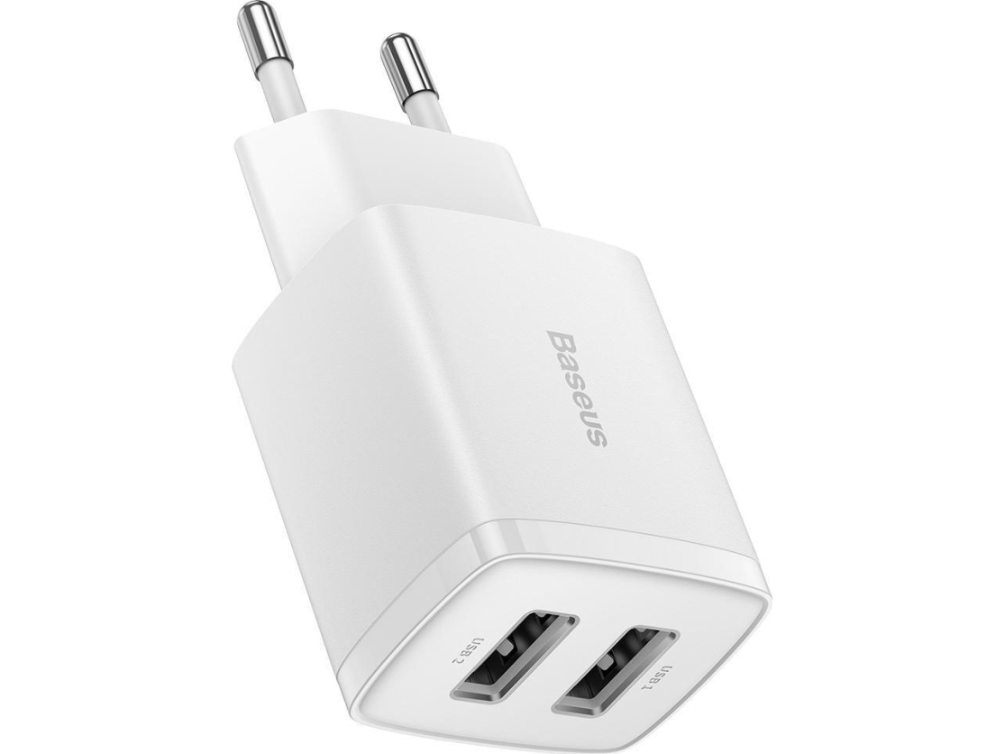Baseus Compact, Indendørs, Vekselstrøm, 5 V, Hvid
