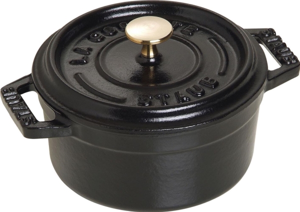 Staub Minis, En stekpanna, Svart, Gjutjärn, 0,25 l, 10 cm, 700 g | VVS Artiklar - Rör & Kopplingar - Rördelar i mässing | GameStuff